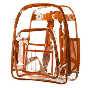 K-Cliffs Clear Backpack Heavy Duty See Through Student School Bookbag Transparent Security Travel Daypack Work Bag - 1 of 4