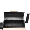 DOMETOUR Steel Charcoal Grill with Offset Smoker, Painted Finish, Food Contact Safe, Enclosed Cart, with Barrel Grill for Outdoor Camping - 3 of 4