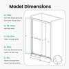 NicBex Bypass Shower Door 70"H Semi-Frameless Double Sliding Shower Doors with 1/4" (6mm) Thick SGCC Tempered Glass for Bathroom, Chrome - 4 of 4