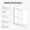 Semi-Frameless Double Sliding Shower Door, Bypass Shower Door,(6mm) Thick SGCC Tempered Glass Door, Matte Black - image 2 of 4