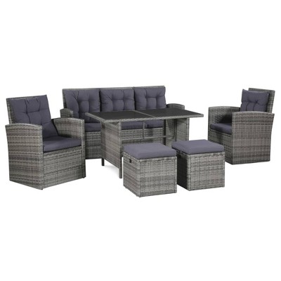 vidaXL Sofa Set Grey and Dark Grey
