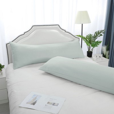 2 Pcs 20"x72" 1800 Series Soft Brushed Microfiber Pillow Cover Light Gray - PiccoCasa