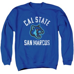 California State University San Marcos Official Cougars Logo Adult Crewneck Sweatshirt - 1 of 4