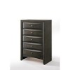 Gray Oak Finish Chest with Five Spacious dressers, Smooth Center Metal Glides, and English Dovetail Joinery - 3 of 4