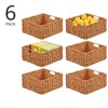 mDesign Woven Farmhouse Kitchen Pantry Storage Basket Box - 2 of 4