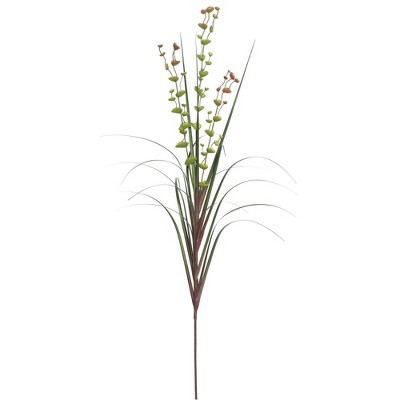 36" Green Plastic Potted Grass and Eucalyptus Arrangement
