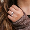 EVERLY JEWELRY | Sterling Silver 4.5-6.5mm Cultured Freshwater Pearl and 5/8 CT TGW White Topaz Statement Ring - 4 of 4
