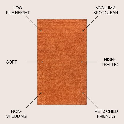 Modern Gray 4' x 6' Low-Pile Rectangular Synthetic Area Rug