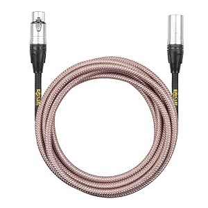 Clef Audio Labs XLR Male to XLR Female, Silver Zinc Alloy Shell/Grey Copper Braided - 10FT -3PK - 1 of 4