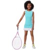 Girls Tennis Dress Golf 2 Piece Outfit Sleeveless Ruffle Skirts with Built-in Shorts Pockets School Sports Activewear - 3 of 4