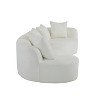 Christopher Knight Home Hailey 126“ Modern Boucle Upholstered 5 Seater Curved Sectional Sofa with Pillows - 4 of 4