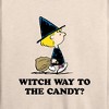 Women's - Peanuts - Witch Way To The Candy Lightweight French Terry Wide Neck Long Sleeve Shirt - 2 of 4