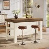 Tribesigns Home Bar Table Unit with Storage Shelves, 55.1-Inch Farmhouse Counter Height Bar Cabinet for Kitchen Dining Room,Brown - 4 of 4