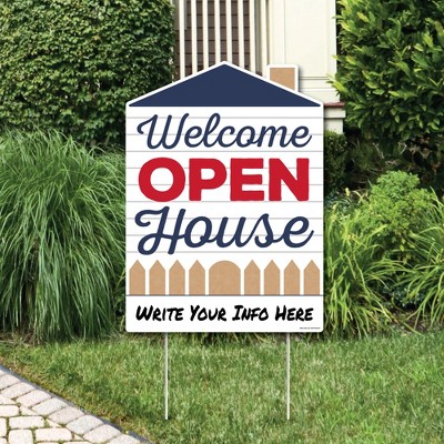 Big Dot of Happiness Open House - Real Estate Welcome Yard Sign