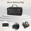 Unique Bargains Nylon Mesh Clear Makeup Bags Black - 2 of 4