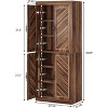 Tribesigns 69" Tall Kitchen Pantry Cabinet with 4 Adjustable Shelves for Dining Room, Living Room - 3 of 4