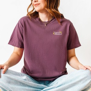 Simply Sage Market Embroidered Cancun Mexico Stars Garment Dyed Tee - 1 of 4
