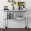 Coucheta Stainless Steel Work Table, Commercial Food Prep Worktable, Heavy Duty Metal Work Table with Adjustable Bottom Shelf - 3 of 4
