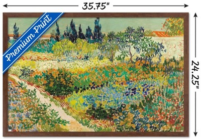 Vincent Van Gogh Garden at Arles Mahogany Framed Poster for Kids