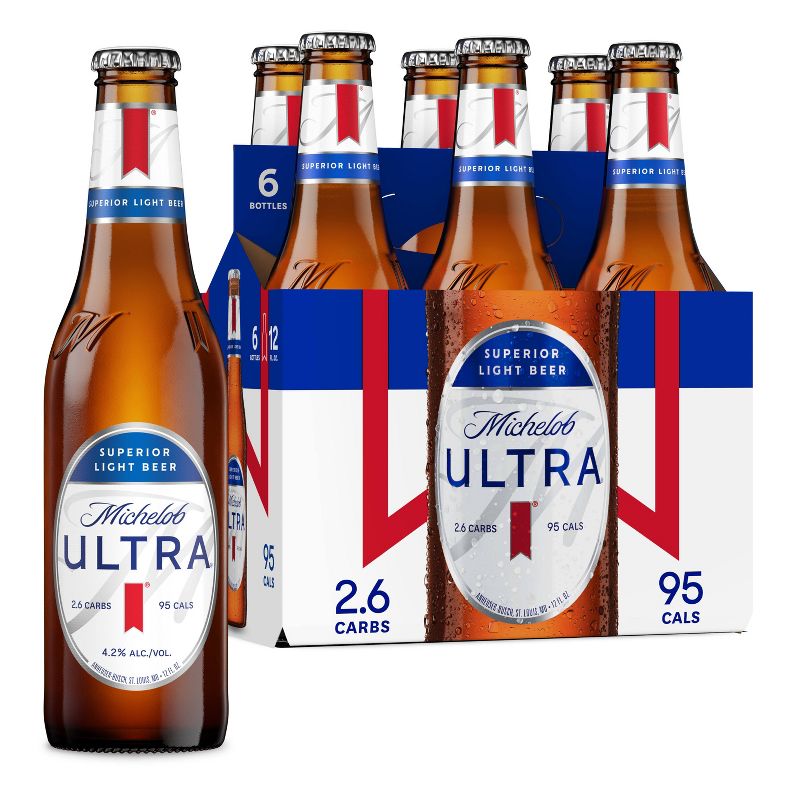 Michelob Ultra Superior Light Beer - 6pk/12 fl oz Bottles, 1 of 12