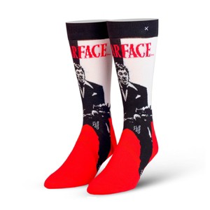 ODD SOX, Movies, Scarface Al Pacino, Novelty Crew Socks, Crazy Cool 80s - 1 of 4