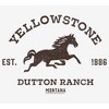 Women's Yellowstone Brown Horse Dutton Ranch Logo Est. 1886 T-Shirt - 2 of 4