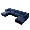 Modern Modular Sectional Sofa with 2 Storage Ottomans 4 Seater Chenille Sofa Couch with Contemporary Cylindrica Arm for Living Room-Tanpinhause - 2 of 4