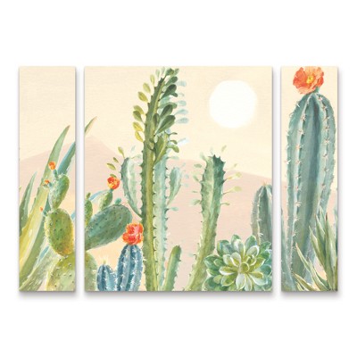 Trademark Fine Art Danhui Nai Desert Greenhouse I 3 Piece Panel Set Art
