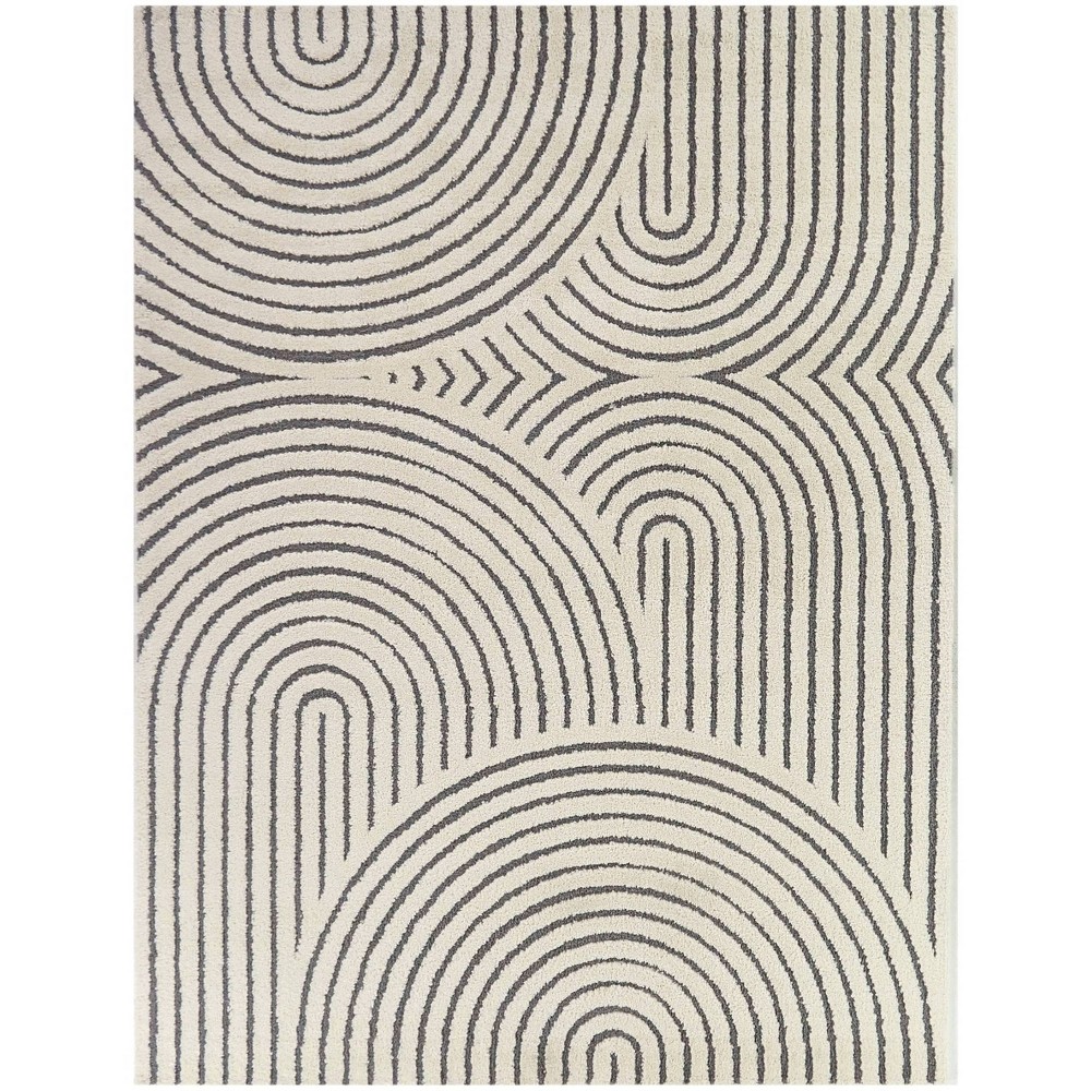 7'10"x10' Caserio Mid-Century Modern Abstract Rug White/Gray - Balta Rugs