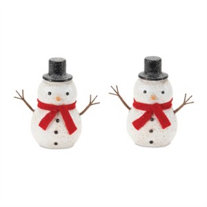 Glittered Snowman Figurine (Set of 6) - 1 of 4