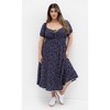 Women's Plus Size Sky Midi Dress - navy print | CITY CHIC - 2 of 4