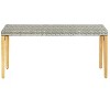 Patio Bench 31.5" Poly Rattan Gray - 2 of 4