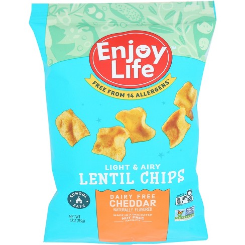 Enjoy Life Light & Airy Cheddar Lentil Chips - Case Of 12 - 4 Oz : Target