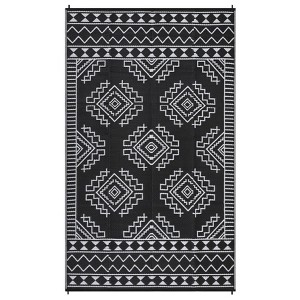 Outdoor Rug Vintage Carpet Waterproof Plastic Straw Rug UV-Resistant Reversible Mat for Camping RV Porch Deck Balcony Beach - 1 of 4