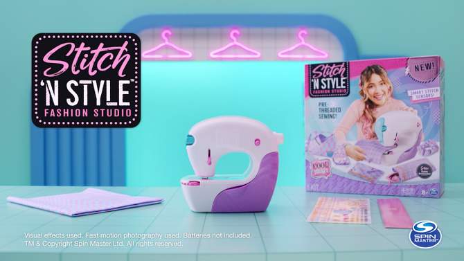 Cool Maker Stitch &#39;N Style Fashion Studio Sewing Machine Toy, 2 of 17, play video