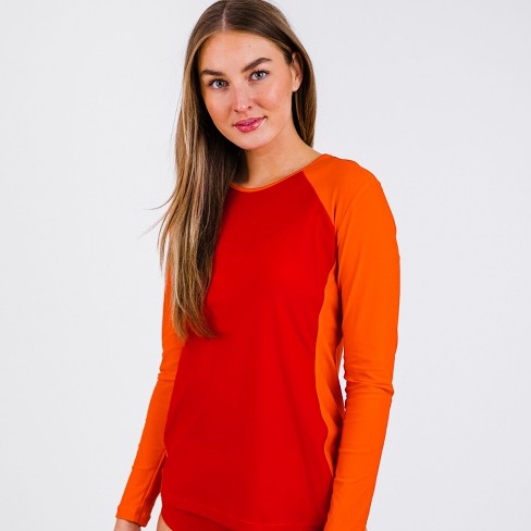 Raglan Color Block Rash Guard - Maraschino Juice - 4x : Target