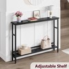 WhizMax Home Minimalist, Slim 2-Tier Metal Console Table, Grey For Living Room, Entry Way - 3 of 4