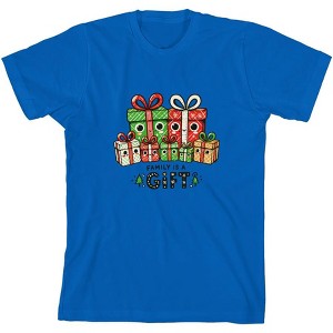 Family Is A Gift Youth Natural Crew Neck Short Sleeve Tee-Small - 1 of 2