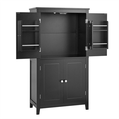 NicBex 43.3 Inch Tall Bathroom Storage Cabinet,Large Storage Cabinet with 4 Doors and Adjustable Shelves