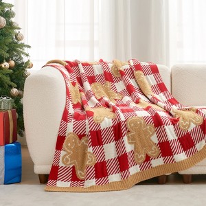 Snuggle Sac Christmas Throw Blanket Soft Knit Bed Blanket 50x60" - 1 of 4