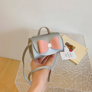 MyKids-Usa Fashionable Mini Carry-On Girlsâ€™ Portable PU Crossbody Handbag With Bow - 1 of 2
