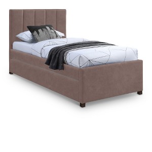 Meridian Furniture,Hudson Vegan Leather Twin Trundle Bed - 1 of 4