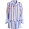 Lands' End Women's Plus Size Matte Satin 2 Piece Pajama Set - Long Sleeve Top and Shorts - 3 of 3