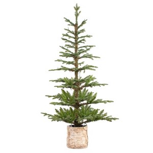 5ft Pre-Lit LED Timberland Fir Artificial Potted Christmas Tree - Haute Décor - 1 of 4