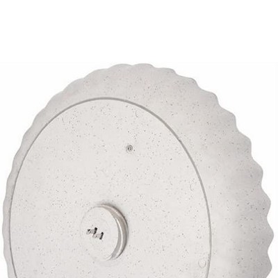 Gray Concrete Scalloped Heated Birdbath with Deck Mount, 2 Pack