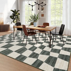 Area Rug Washable Rugs for Living Room Modern Area Rugs Stain Resistant Throw Carpet Non-Slip Easy Cleaning Low-Pile Soft Floor Mat for Nursery Home - 1 of 4