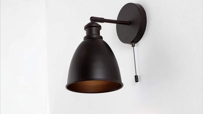 6.5&#34; LED 1-Light Hudson Bohemian Iron Wall Sconce Oil Rubbed Bronze - JONATHAN Y, 2 of 8, play video
