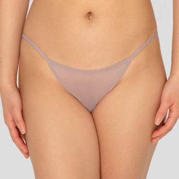Jockey Mens Elance String Bikini 2 Pack Underwear String Bikinis 100%  Cotton M Tranquil Stripe/soft Sky Blue : Target