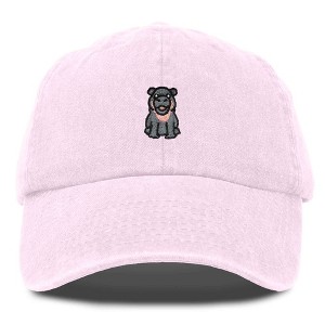 Dalix Hippo Embroidered Cotton Dad Hat Cute Animal Design Adjustable Baseball Cap for Everyday Wear Womens - 1 of 4