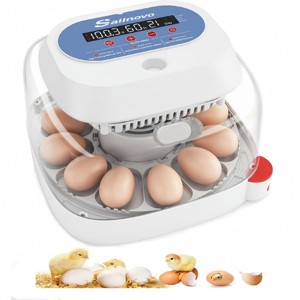 HOMDOX Egg Incubator 12 Eggs w/Auto-Egg-Turner & Temperature & Humidity Control LED Display for Hatching Chicken|Duck|Goose Eggs with Kettle Sprinkler - 1 of 4